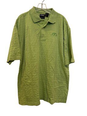 Ping Collection Mens Green Polo Shirt Dry Fiber Dynamics L Golf Casual